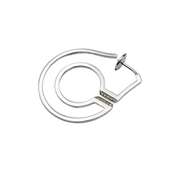 Boucles d'oreilles Créoles DINH VAN Menottes en or blanc et diamants