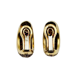 Boucles d'oreilles en or jaune et rubis