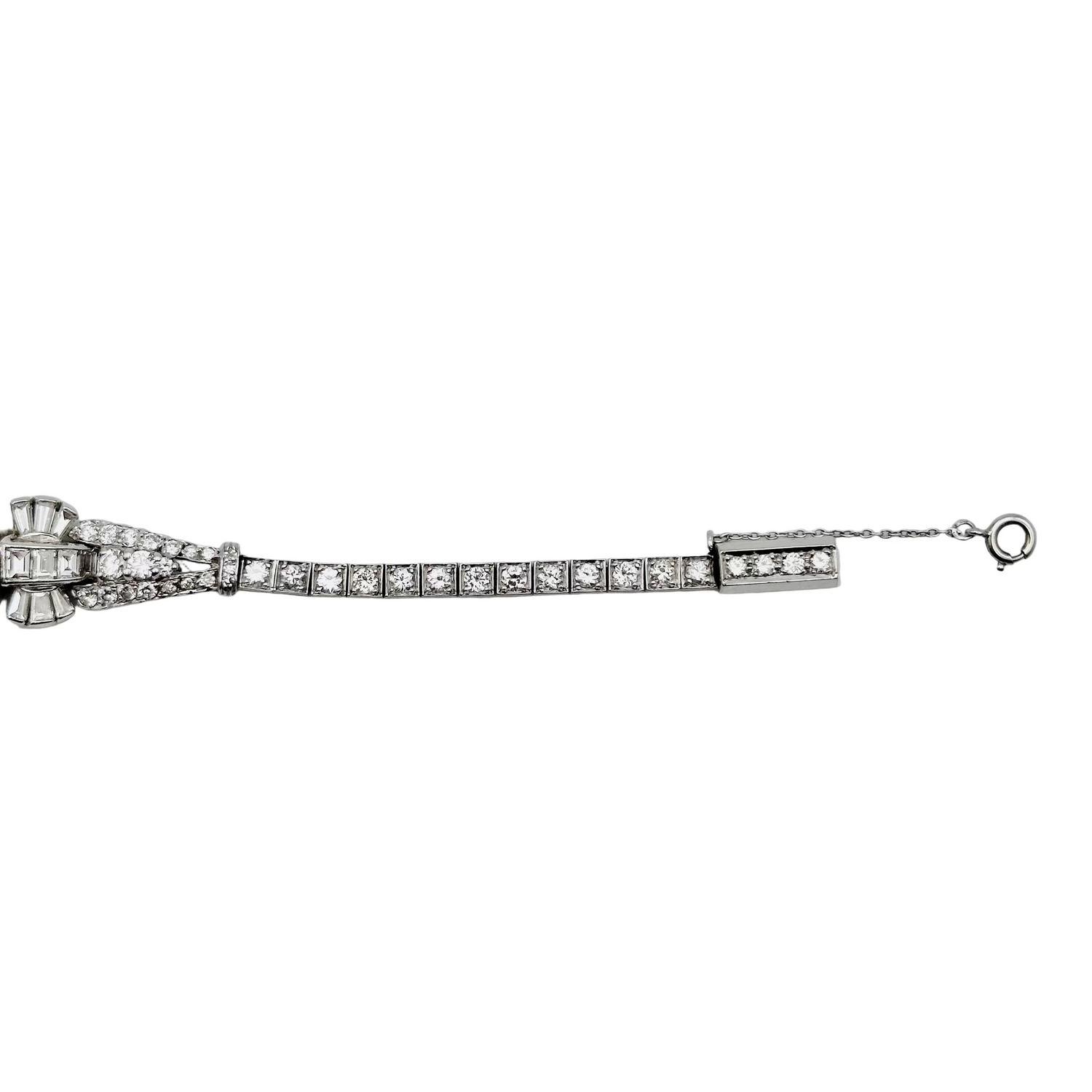 LONGINES Art Deco watch in white gold, platinum and diamonds