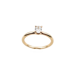 Bague Solitaire en or jaune et diamant