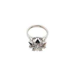 Bague Marguerite en or blanc et diamants