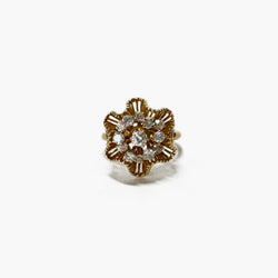 Bague corolle aux diamants