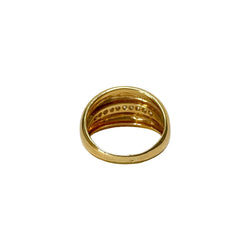 Bague double jonc bombée