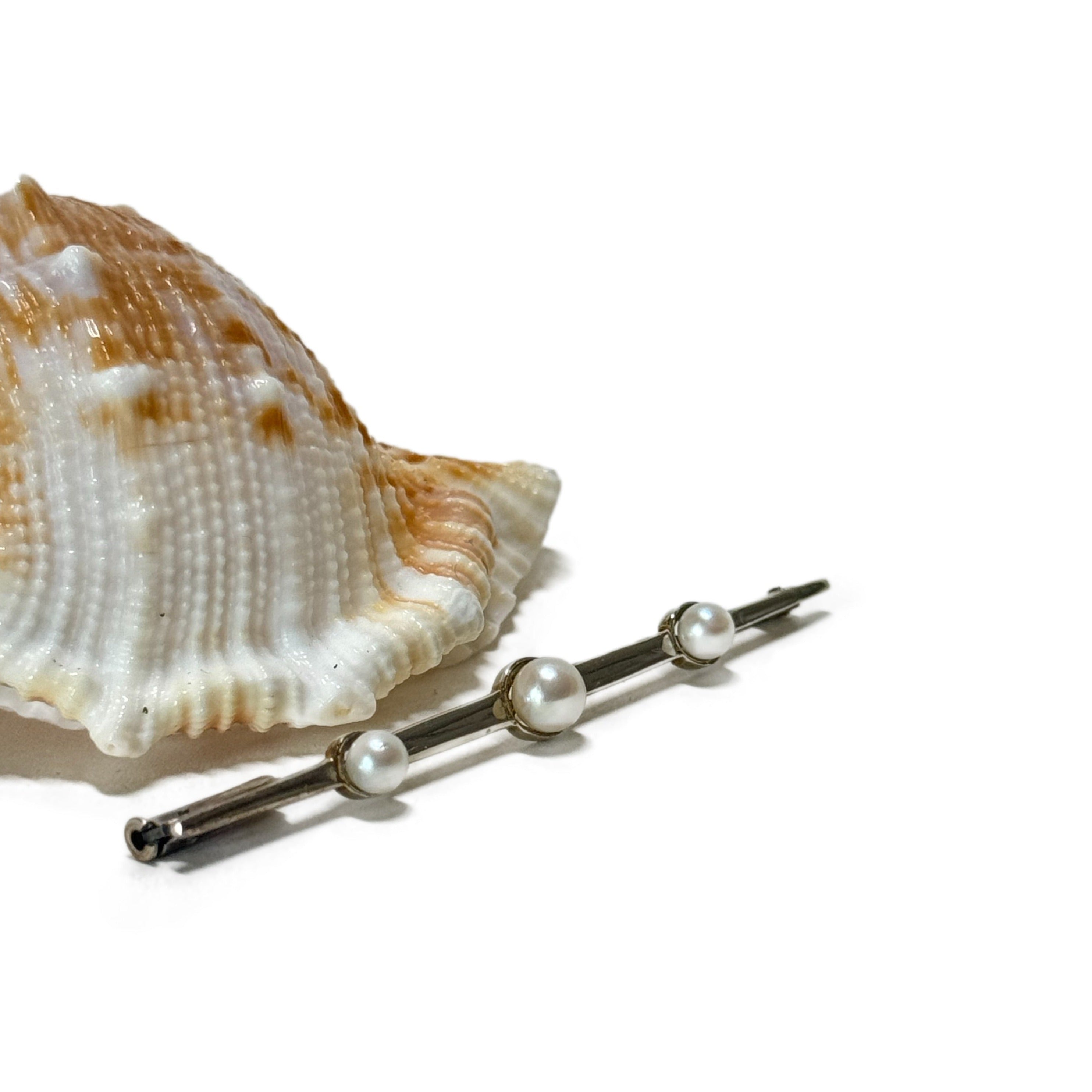 Broche barrette aux perles