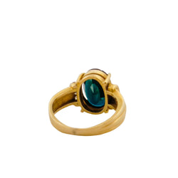 Bague en or jaune saphir et diamants