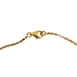 Yellow gold chain necklace with fine stones