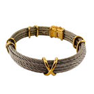 Bracelet FRED Force 10 en or jaune et acier