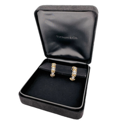 Boucles d'oreilles TIFFANY & CO. en or jaune, or blanc et diamants
