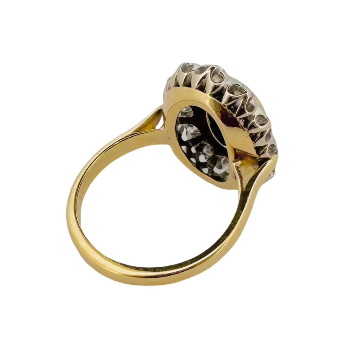 Bague Marguerite en or jaune, saphir et diamant