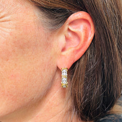 Boucles d'oreilles TIFFANY & CO. en or jaune, or blanc et diamants