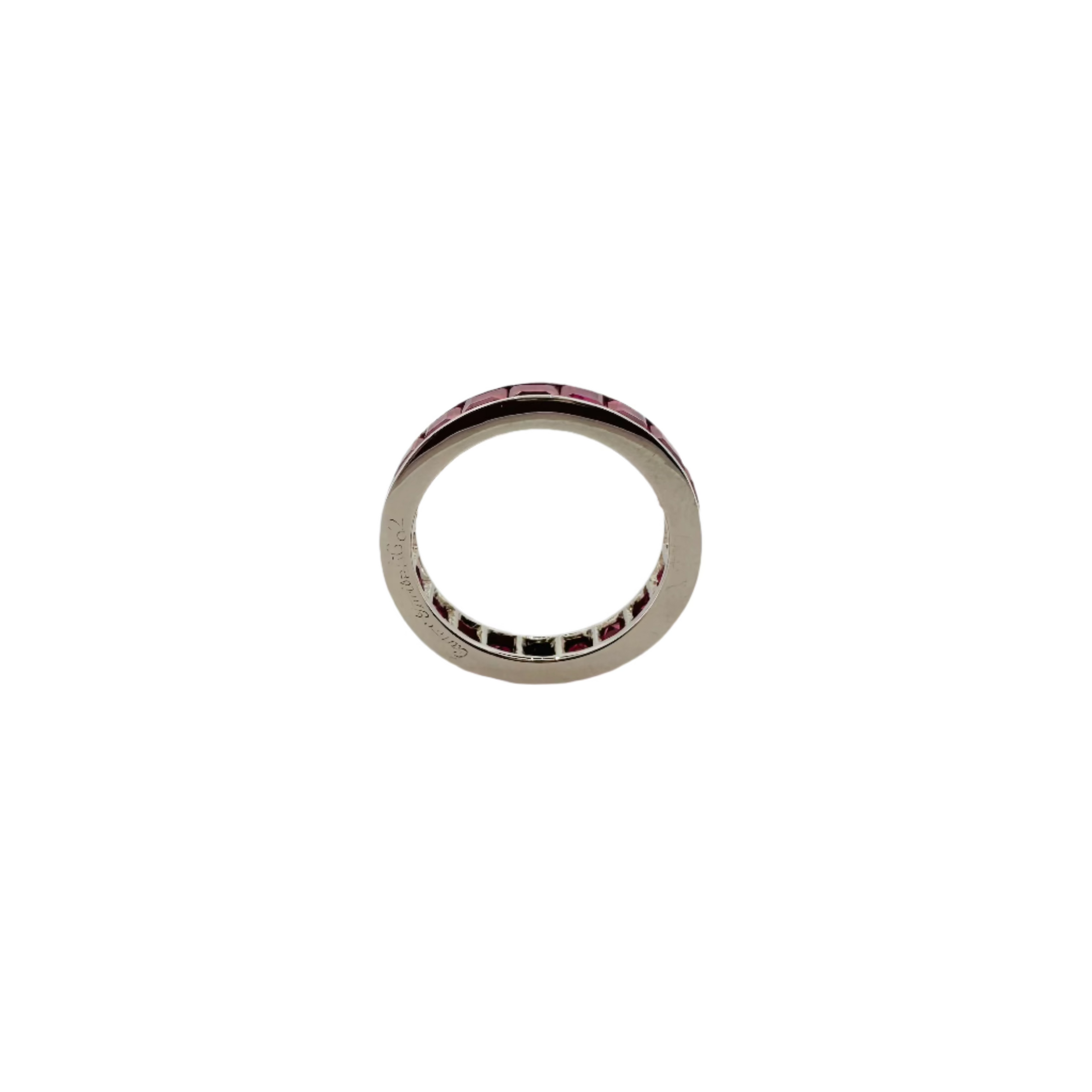 CARTIER wedding ring in platinum and rubies