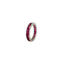 CARTIER wedding ring in platinum and rubies