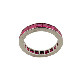 CARTIER wedding ring in platinum and rubies