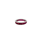 Bague Alliance CARTIER en platine et rubis