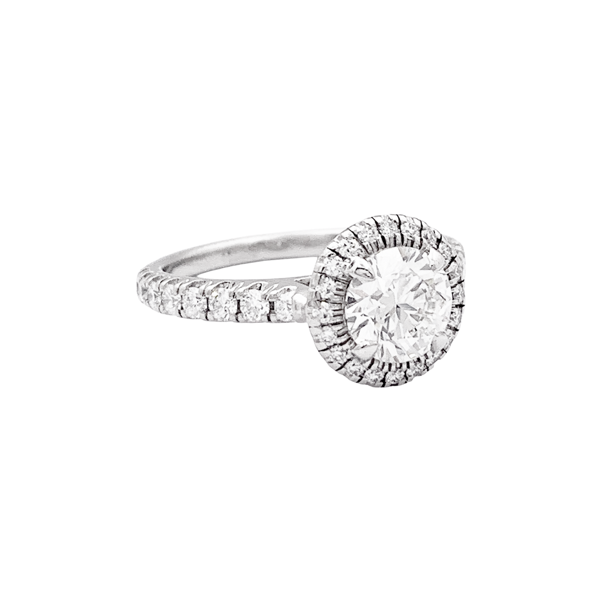 Bague Cartier "Destinée" en  platine, diamant 1.06 carat.