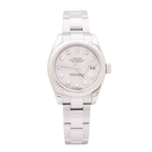 Montre Rolex "Oyster Perpetual- Lady Datejust" acier, diamants.