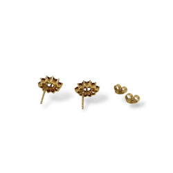 Paire de boucles d'oreilles aux grenats