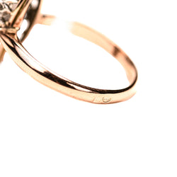 Marquise Ring in Rose gold, Platinum and Diamonds