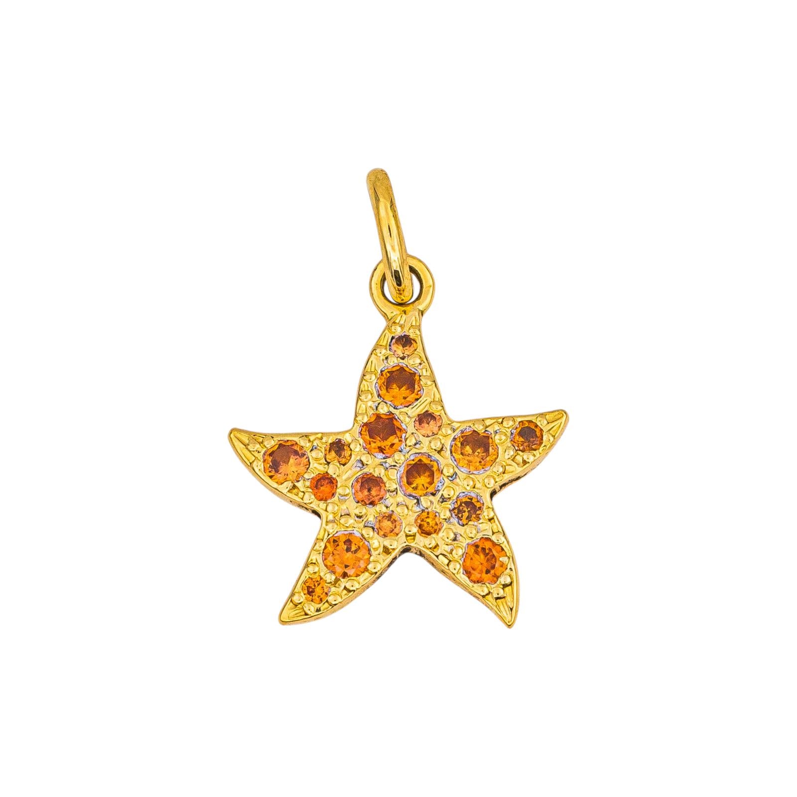 Dodo Pomellato Pendentif  Etoile or jaune  Saphir