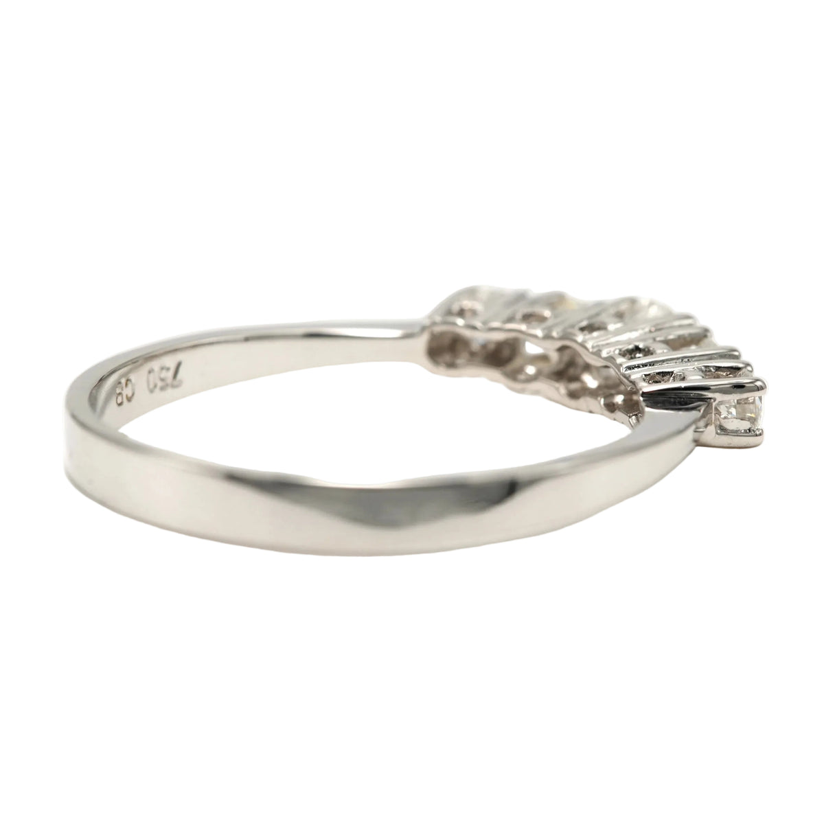White Gold and Diamond Wedding Band
