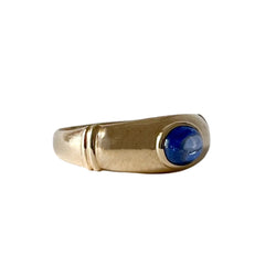 Yellow Gold and Sapphire Bangle Ring