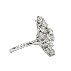 Platinum and Diamond Cocktail Ring