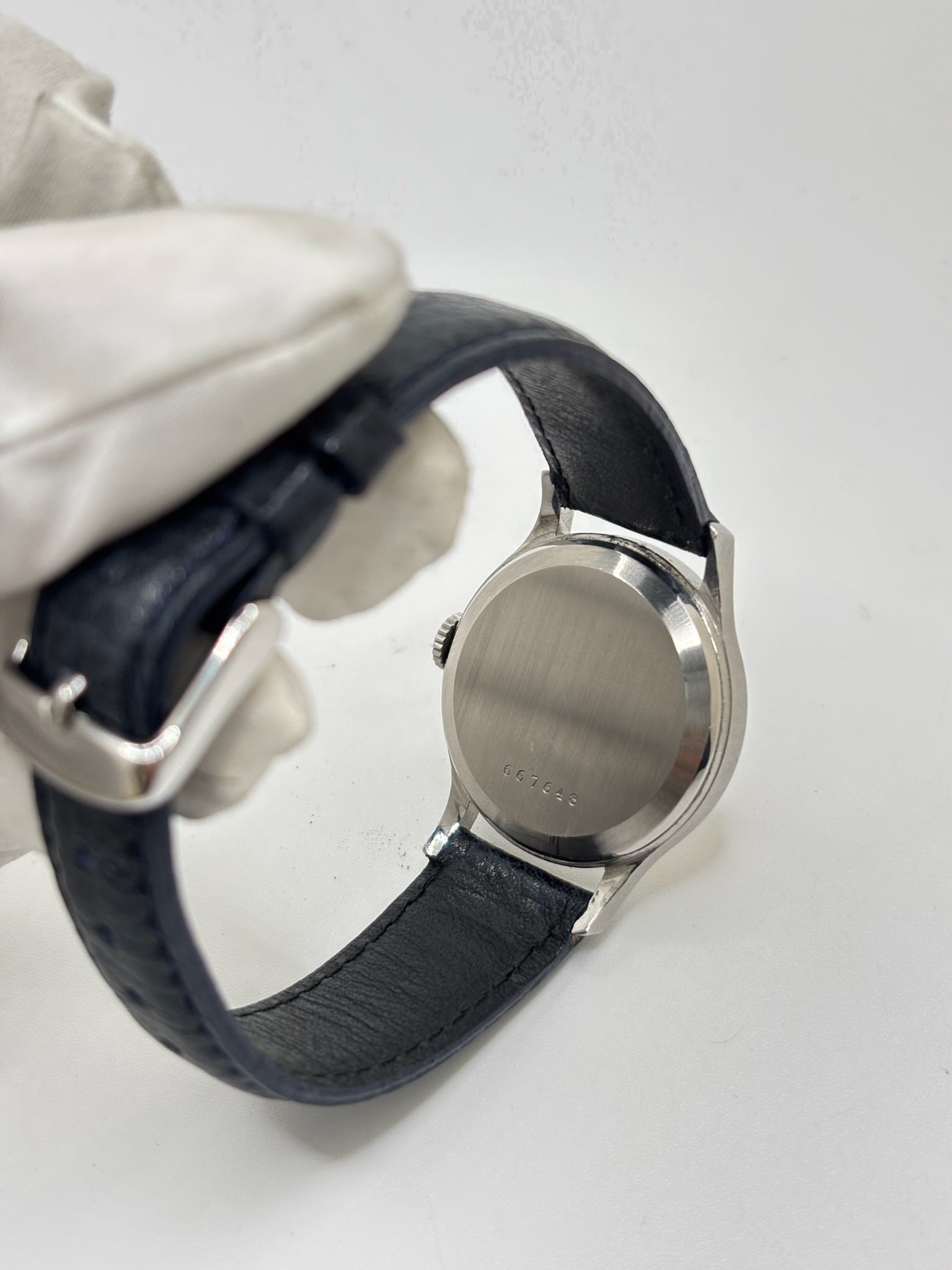 JAEGER-LECOULTRE Watch in Steel and Leather