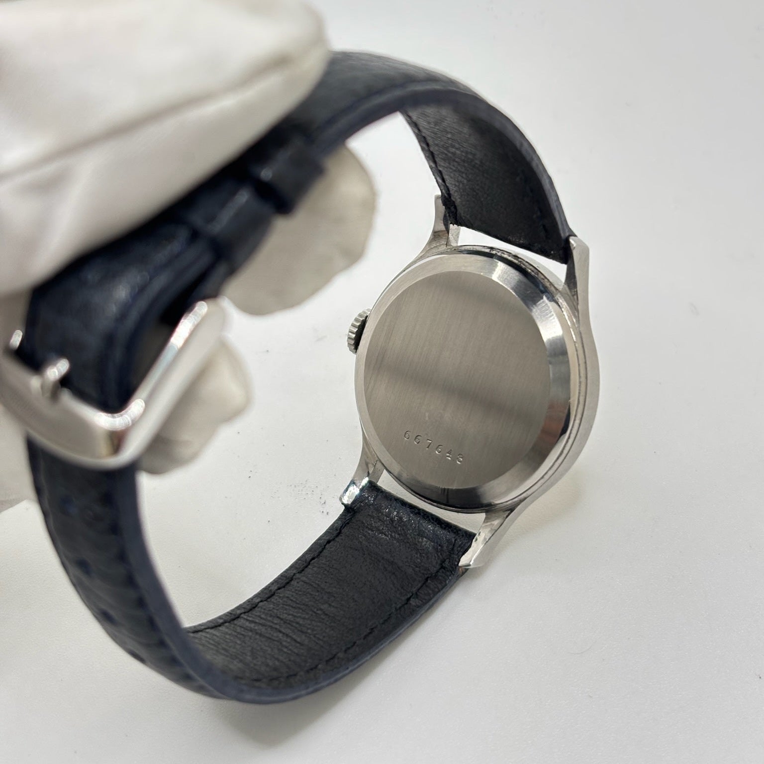 JAEGER-LECOULTRE Watch in Steel and Leather