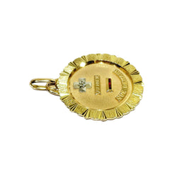 AUGIS Medal in yellow gold, rose gold, rubies, and diamonds
