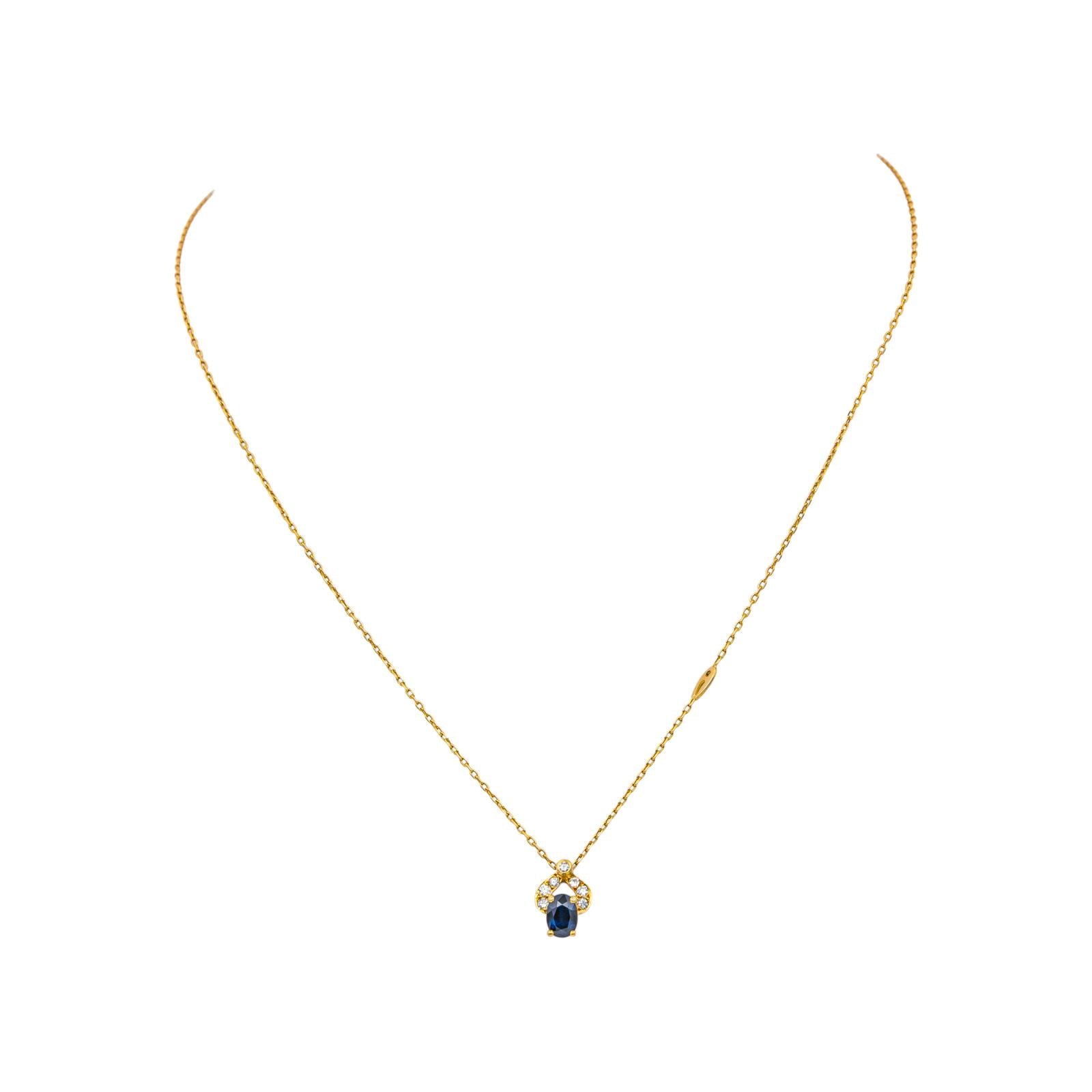Necklace Yellow gold Sapphire