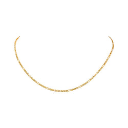 Yellow Gold Figaro Chain Necklace