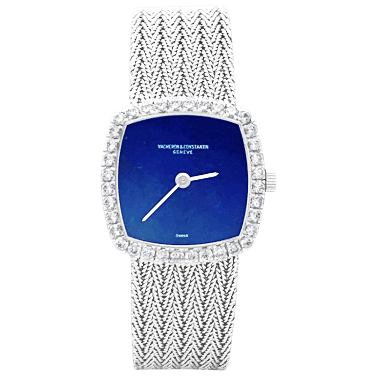 Montre Femme Vacheron Constantin, or blanc et diamants.