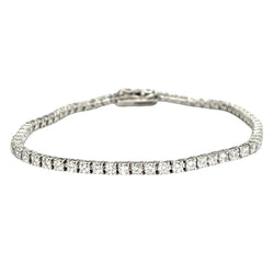 "Ligne" Bracelet in White Gold and Diamonds