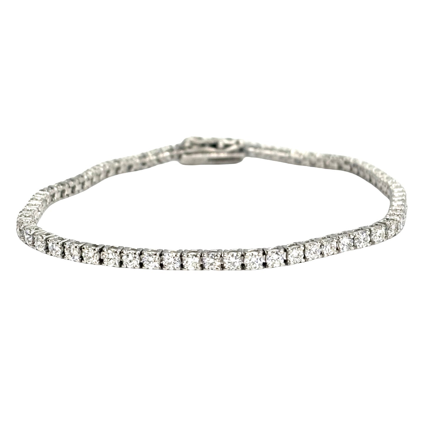 "Ligne" Bracelet in White Gold and Diamonds