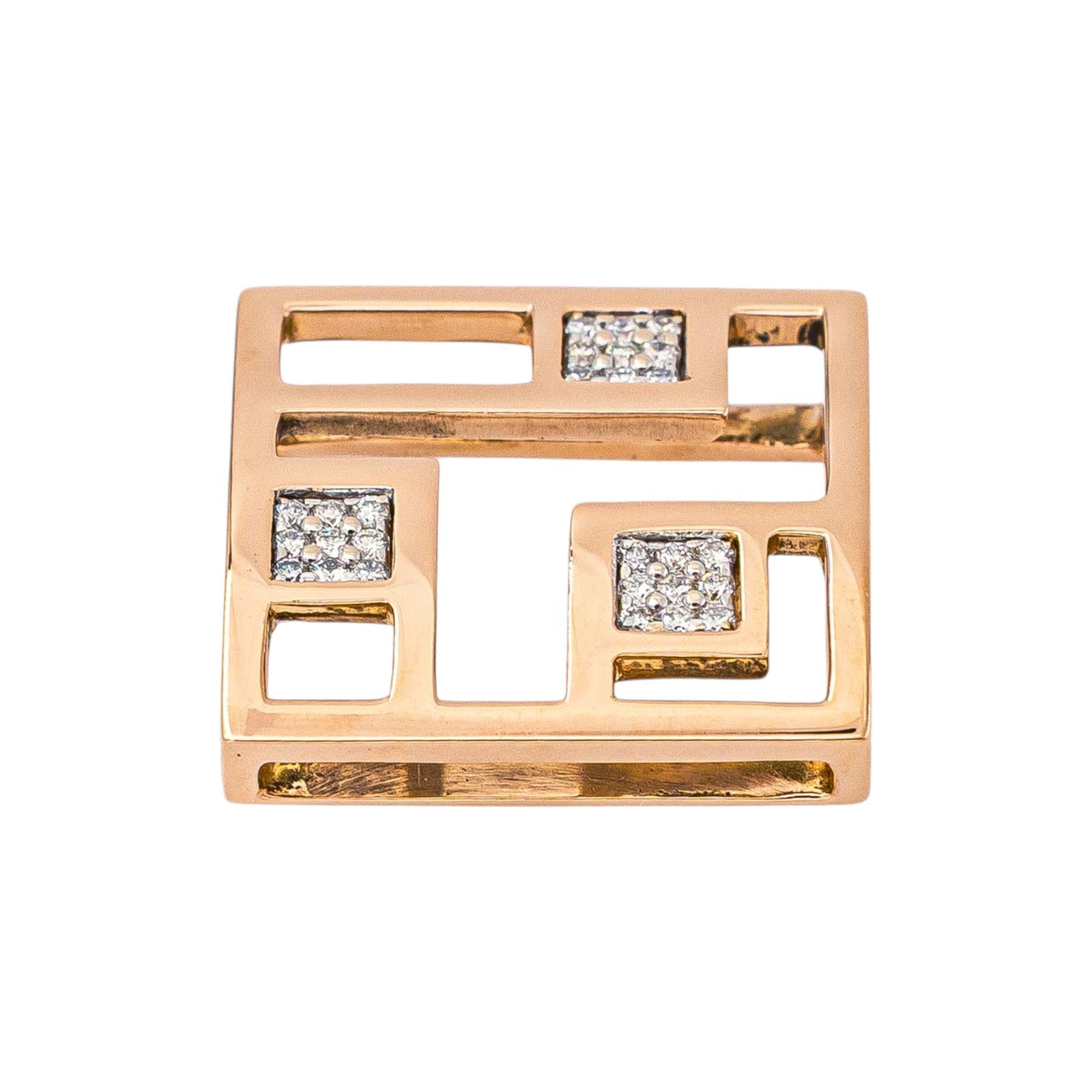 Garel Pendant  Rose gold Diamond
