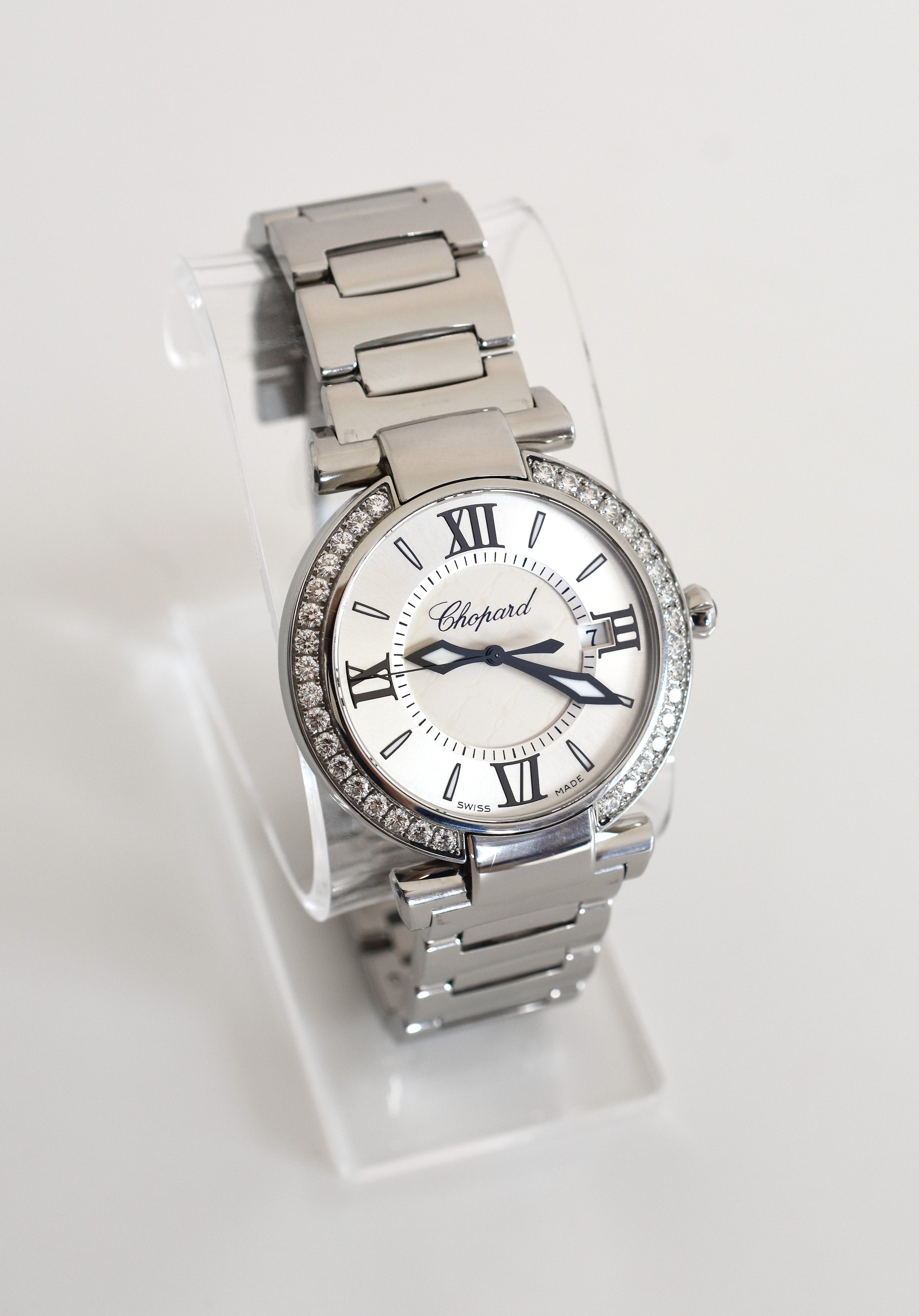 CHOPARD "Impériale" Watch in Stainless Steel, Amethyst, and Diamonds