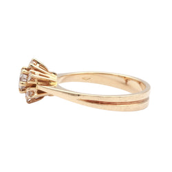 Bague Marguerite en or jaune et diamants