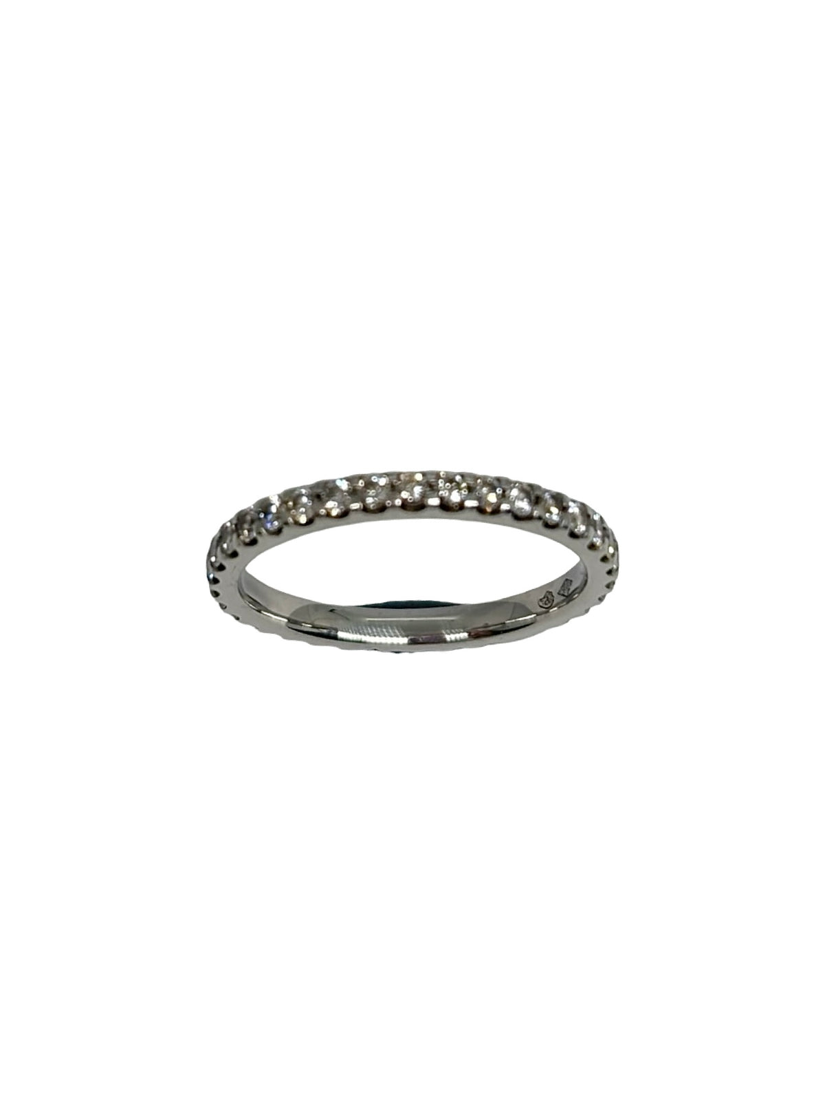 White Gold and Diamond Wedding Band