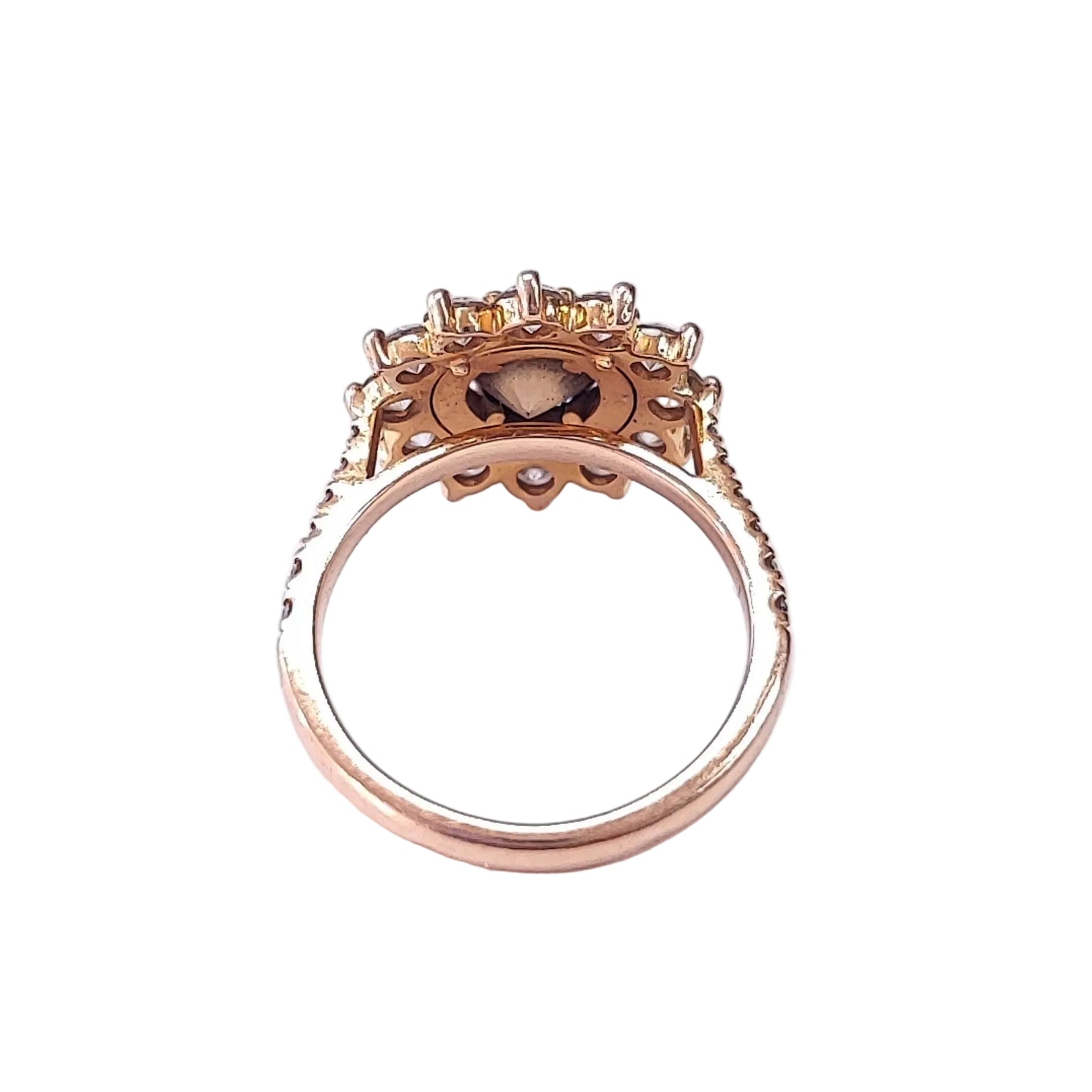 Bague Entourage GEMMYO Lefkos en or rose et diamants