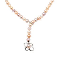 White Gold and Pearl Necklace