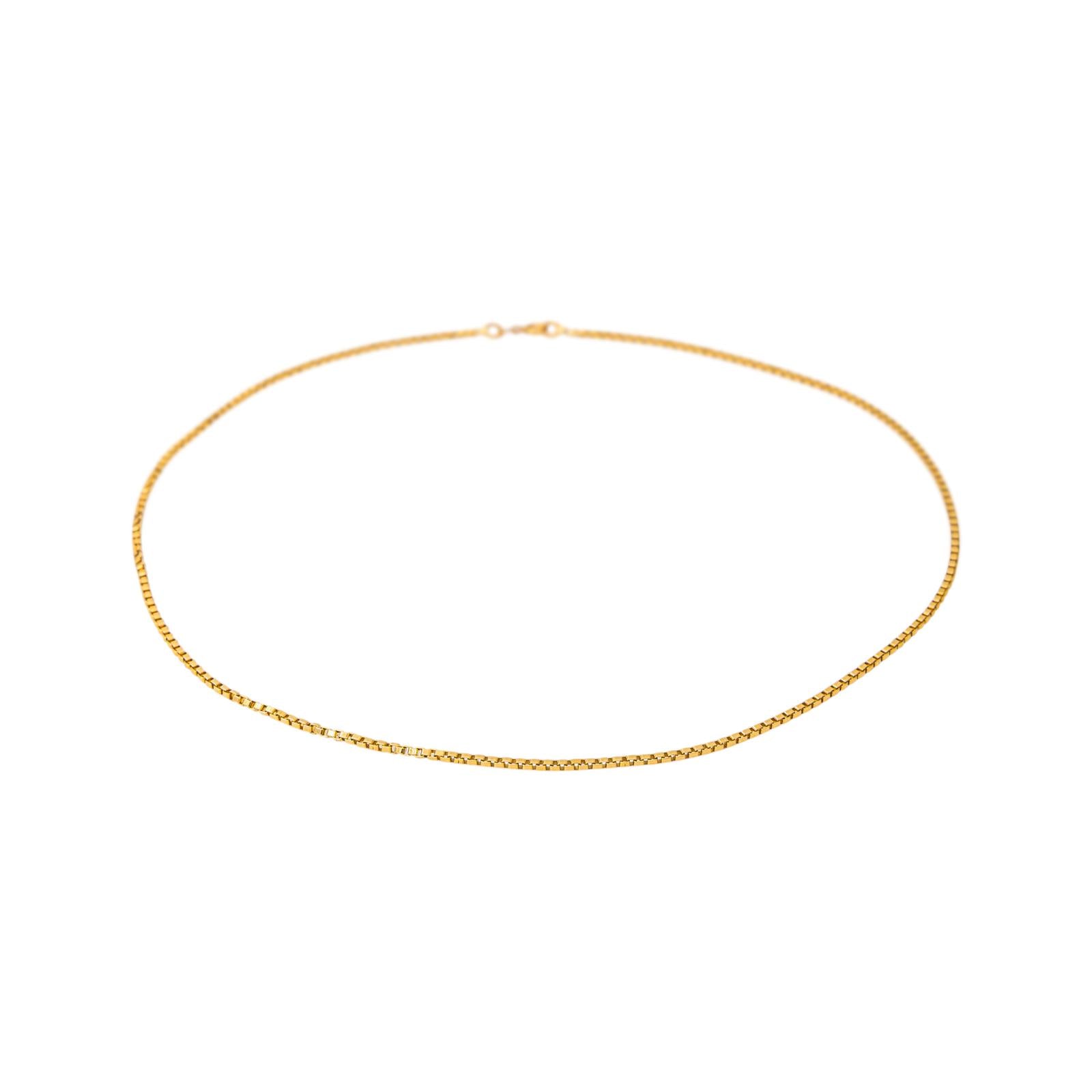 Yellow gold Box chain Necklace