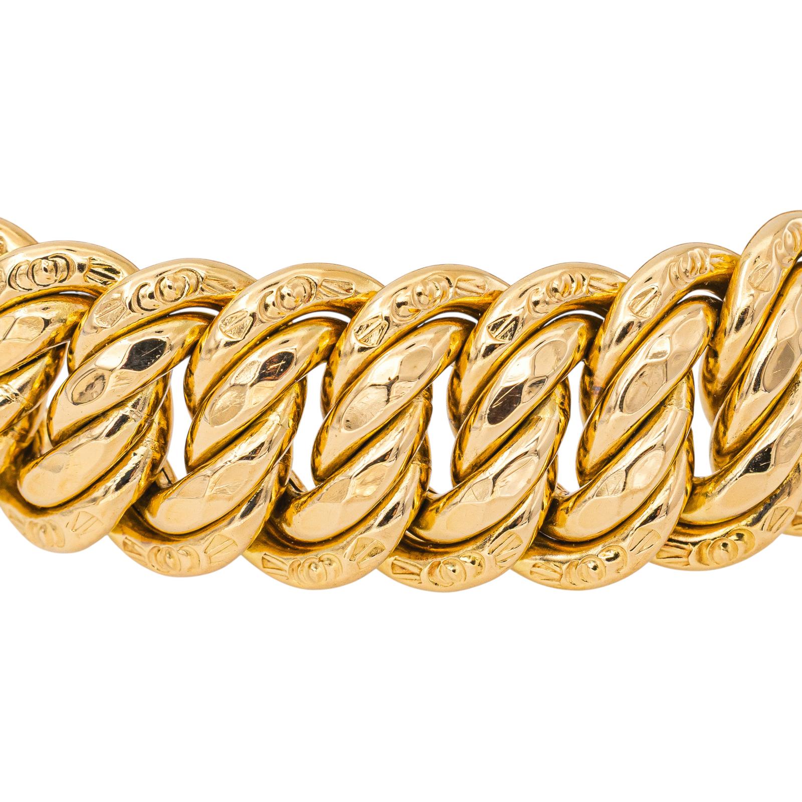 Bracelet Maille américaine Or jaune
