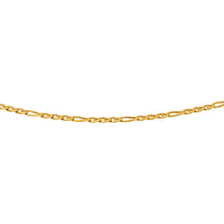 Yellow Gold Figaro Chain Necklace