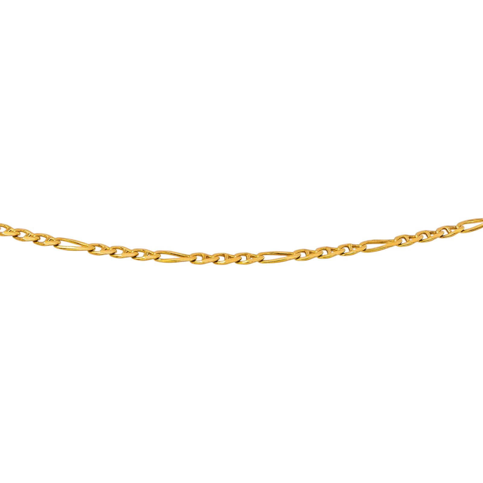 Yellow Gold Figaro Chain Necklace