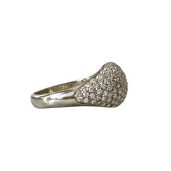 White Gold and Diamond Dome Ring