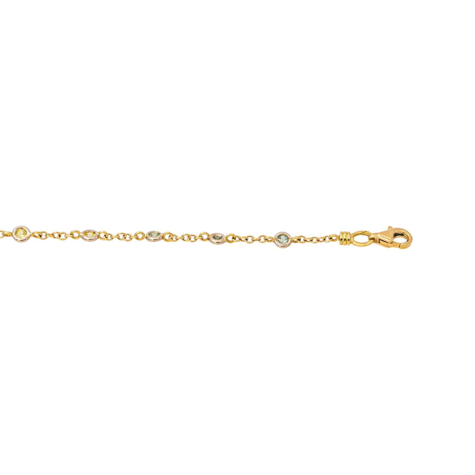 Yellow gold Sapphire Necklace