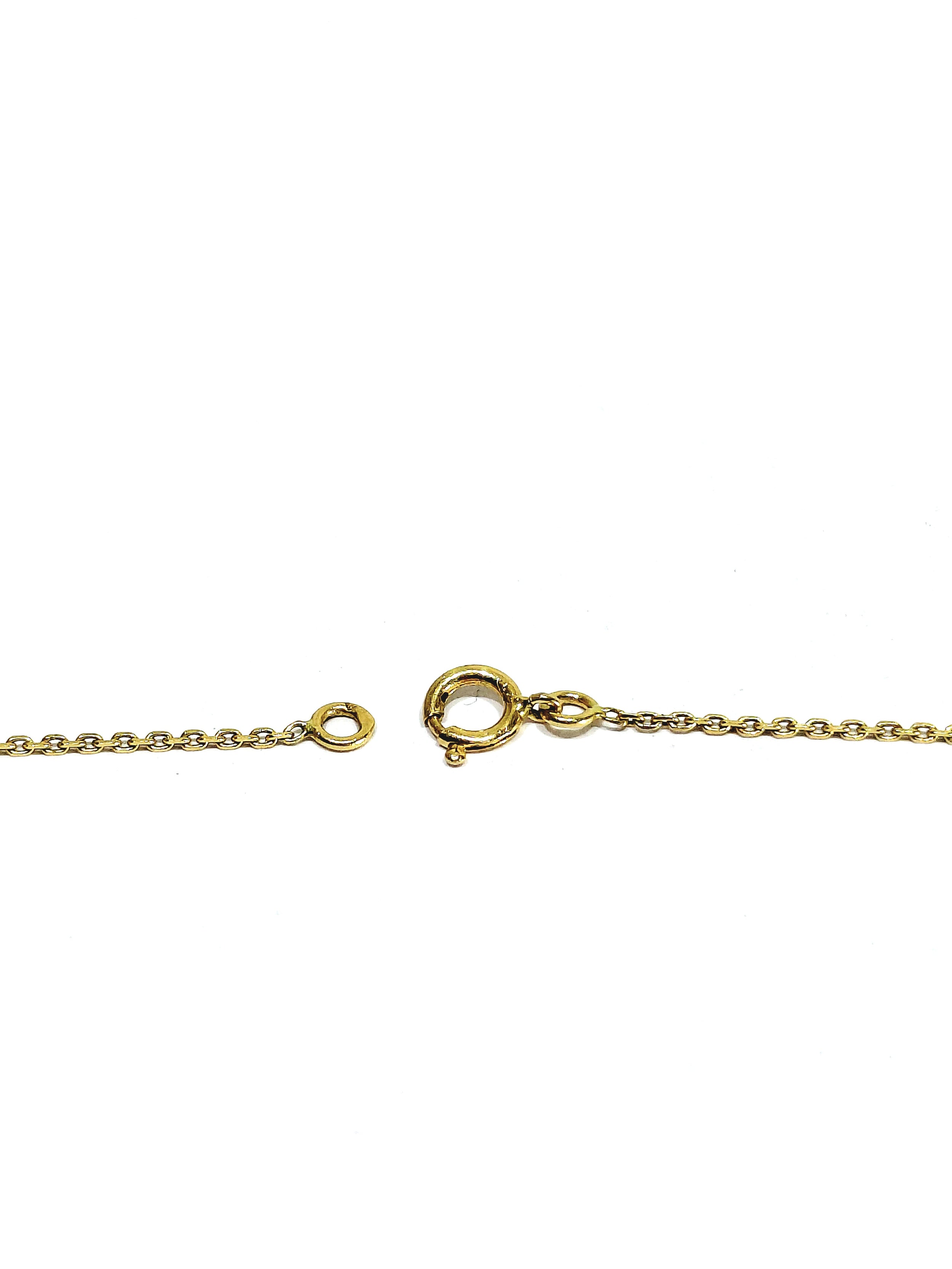 Yellow gold forçat-link chain
