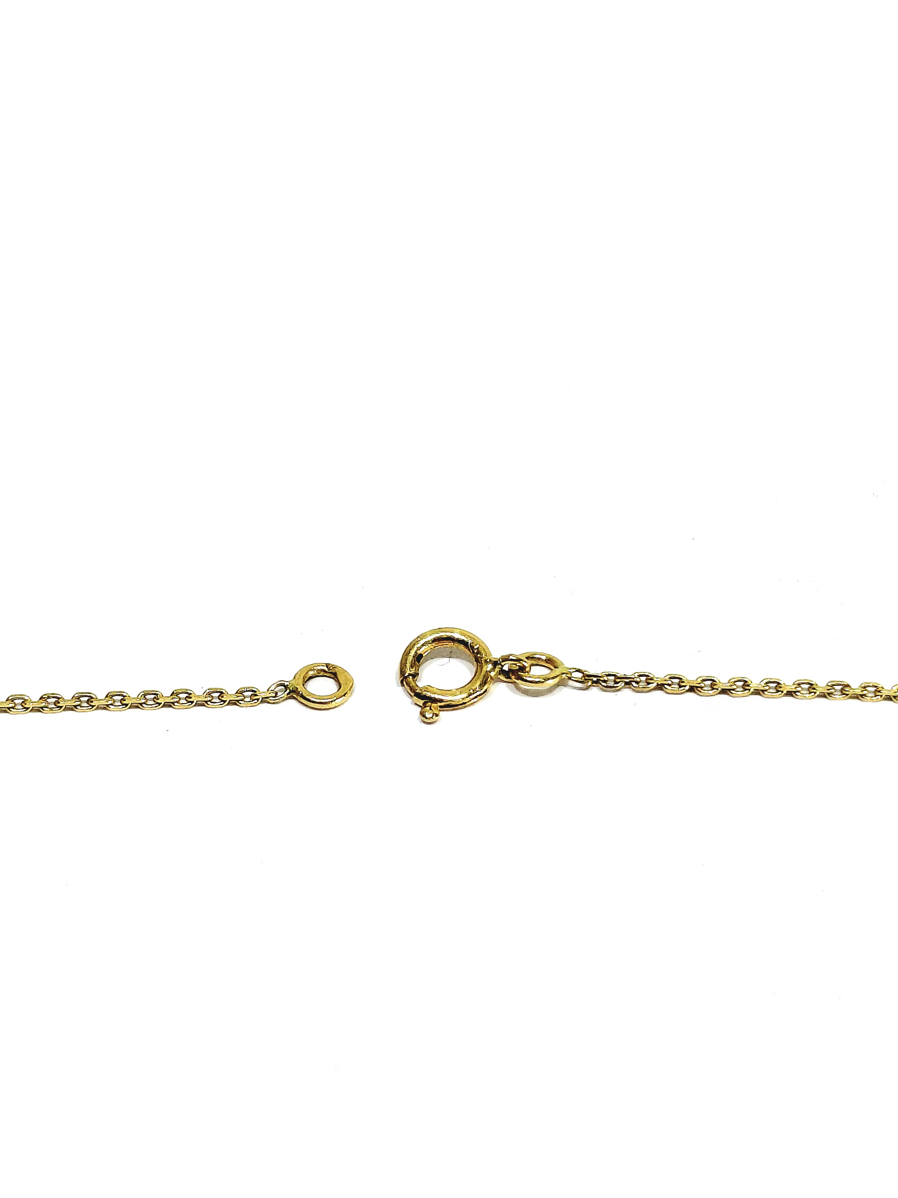 Yellow gold forçat-link chain
