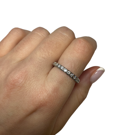 Platinum and Diamond Wedding Band