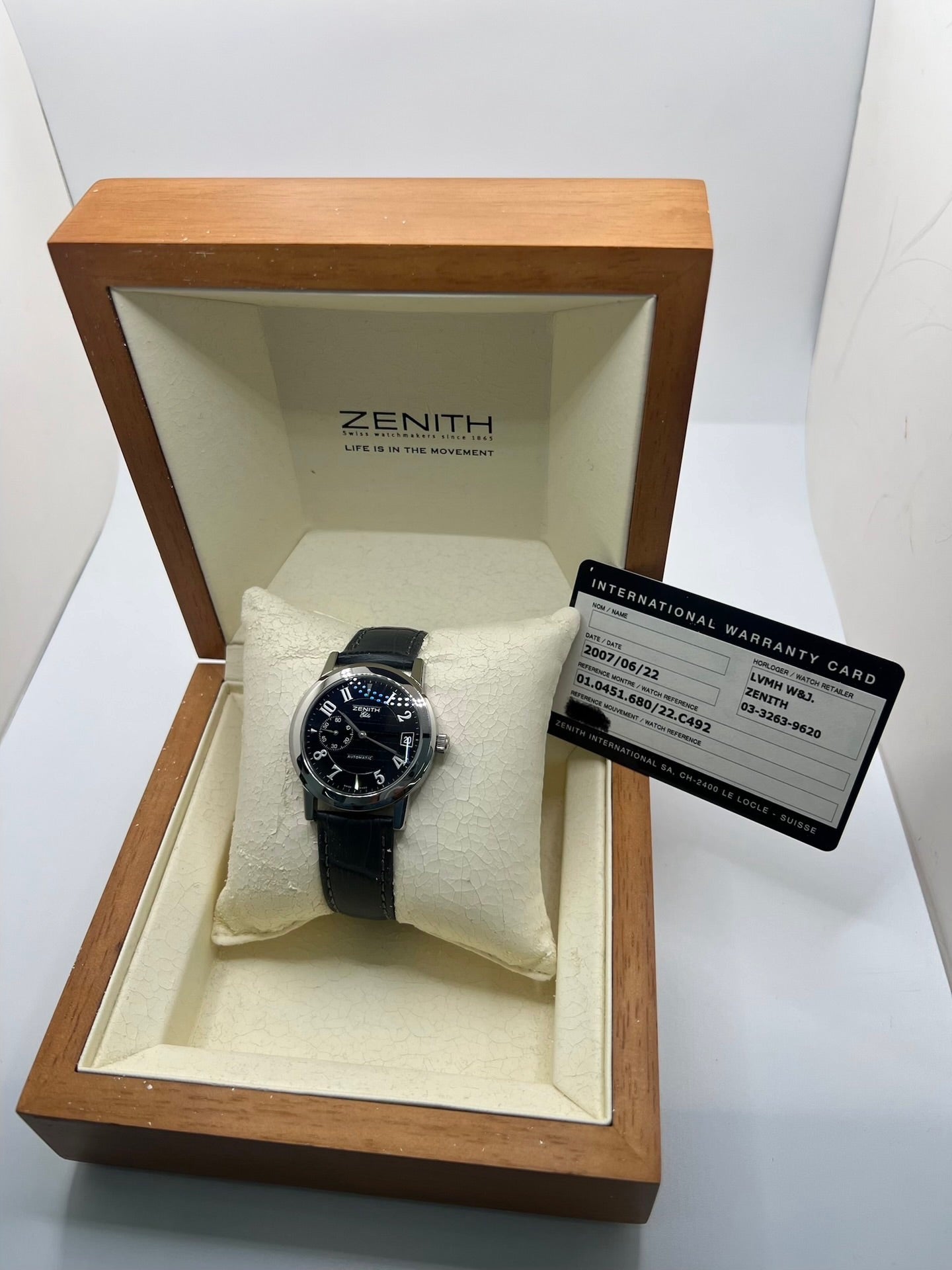 Watch ZENITH "Port Royal" in steel and leather